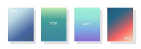 Collection of gradient backgrounds vector