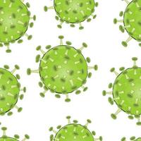 Vector seamless pattern of ncov-2019 green viruses