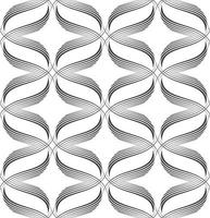 Vector seamless pattern of lines drawn by a black pen isolated on a white background