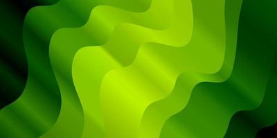 Light Green, Yellow vector background with bent lines.