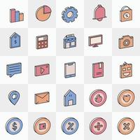vector illustration of business icons