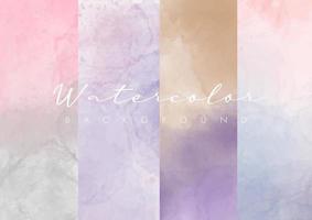 Sets of Hand Painted Watercolor Backgrounds vector