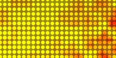 Light Orange vector texture with circles.