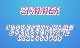 summer style alphabet font