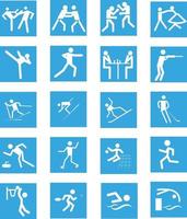 set of sport icons isolated on white background vector