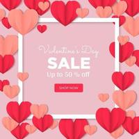 Valentines day post shopping with a pink background vector