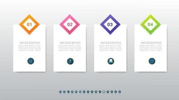 Timeline infographic design with icons 4 steps. vector