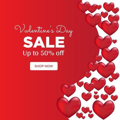 Valentines day post sale with a minimal heart