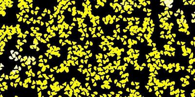 Dark yellow vector background with random forms.