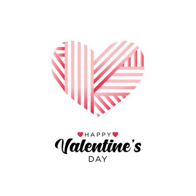 Happy valentine day with white background heart shapes post