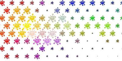 Light Multicolor vector background with covid-19 symbols.