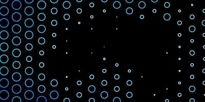 Dark BLUE vector template with circles.