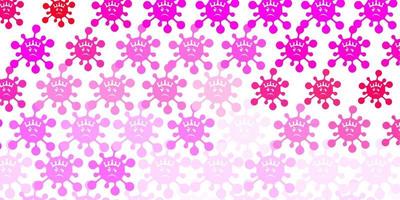 Light Pink vector texture with disease symbols.