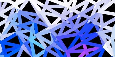 Dark pink, blue vector triangle mosaic backdrop.
