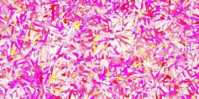 Light pink, yellow vector layout with triangle forms.