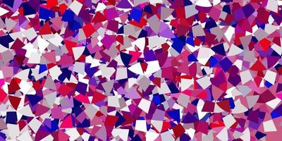 Light blue, red vector template with crystals, triangles.