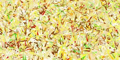 Light green, yellow vector texture with random triangles.