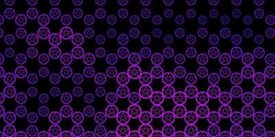 Dark Pink vector pattern with magic elements.