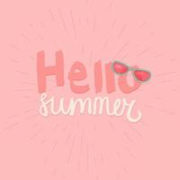 Hello Summer Lettering vector