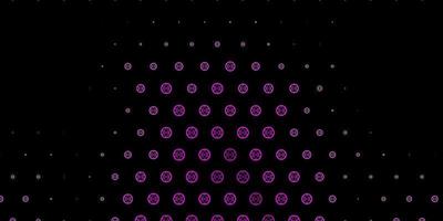 Dark Purple, Pink vector background with occult symbols.