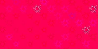 Dark pink, yellow vector texture with disease symbols.