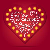 Valentine and wedding love card vector