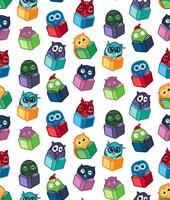 Owls hand drawn pattern vector