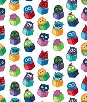 Owls hand drawn pattern vector