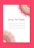 Mandala oriental template card vector