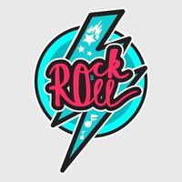 letras de rock and roll vector