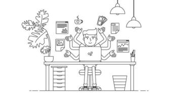 espacio de trabajo de tecnología creativa vector