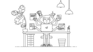 Creative Tech Workspace vector