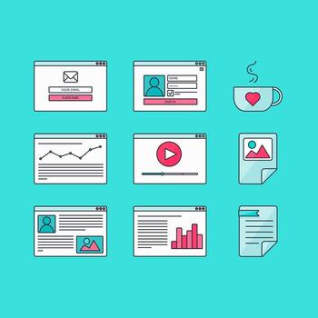 formulario de plantilla web vector