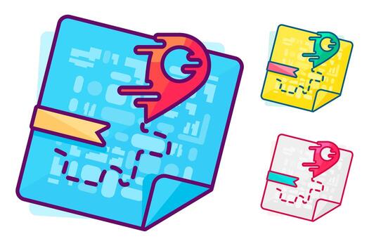 Red Pointer on Map vector