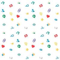 Web Virtual Socail Network Icons vector