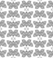 Steampunk butterfly seamless pattern vector