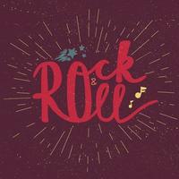 letras de rock and roll vector