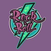 letras de rock and roll vector