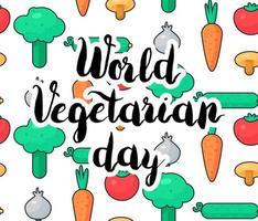 dia mundial del vegetariano vector