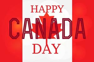 feliz dia DE CANADA vector