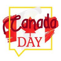 feliz dia DE CANADA vector