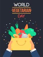 dia mundial del vegetariano vector