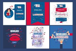 English Language Day Banner vector