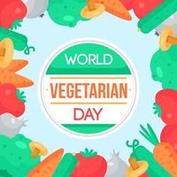 dia mundial del vegetariano vector