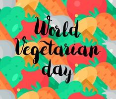 dia mundial del vegetariano vector