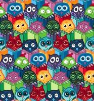 Owls hand drawn pattern vector