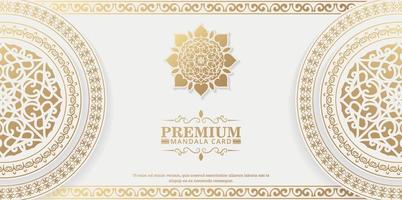 Luxury white mandala background concept vector