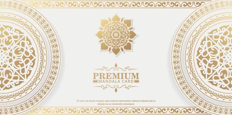 Luxury white mandala background concept