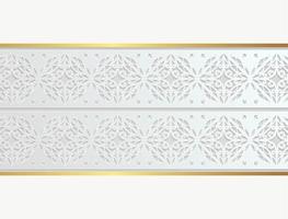 Elegant white ornamental border design vector