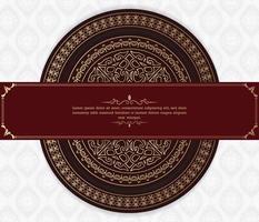 Luxury mandala decorative card in gold color vector